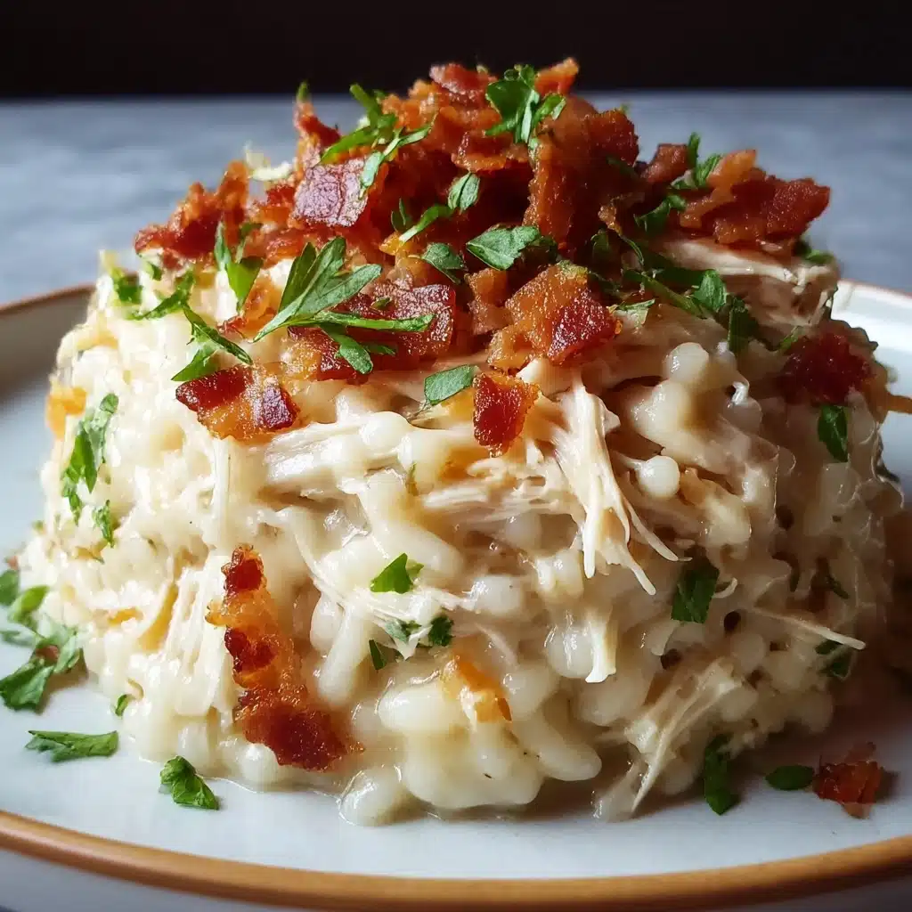 Dump-and-Bake Chicken Alfredo Rice Casserole Recipe - Recipe Image