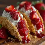 Strawberry Crunch Cheesecake Tacos Recipe