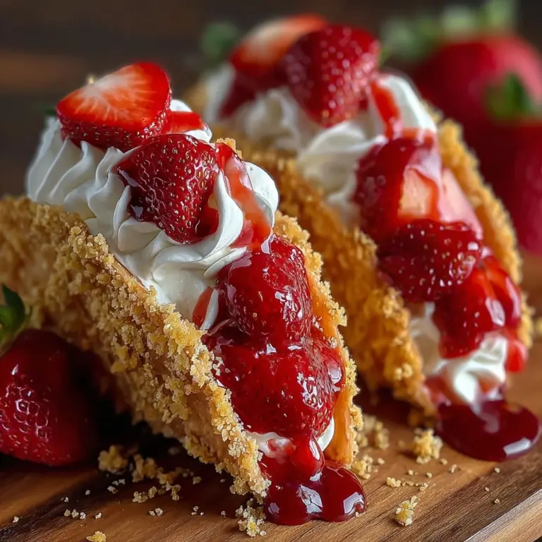 Strawberry Crunch Cheesecake Tacos Recipe