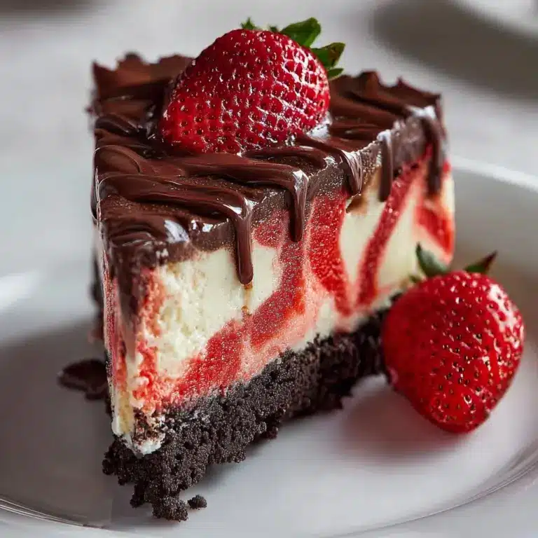 Chocolate Strawberry Swirl Cheesecake Recipe