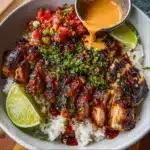 Sweet Chili Chicken Bowl with Coconut Lime Drizzle Recipe