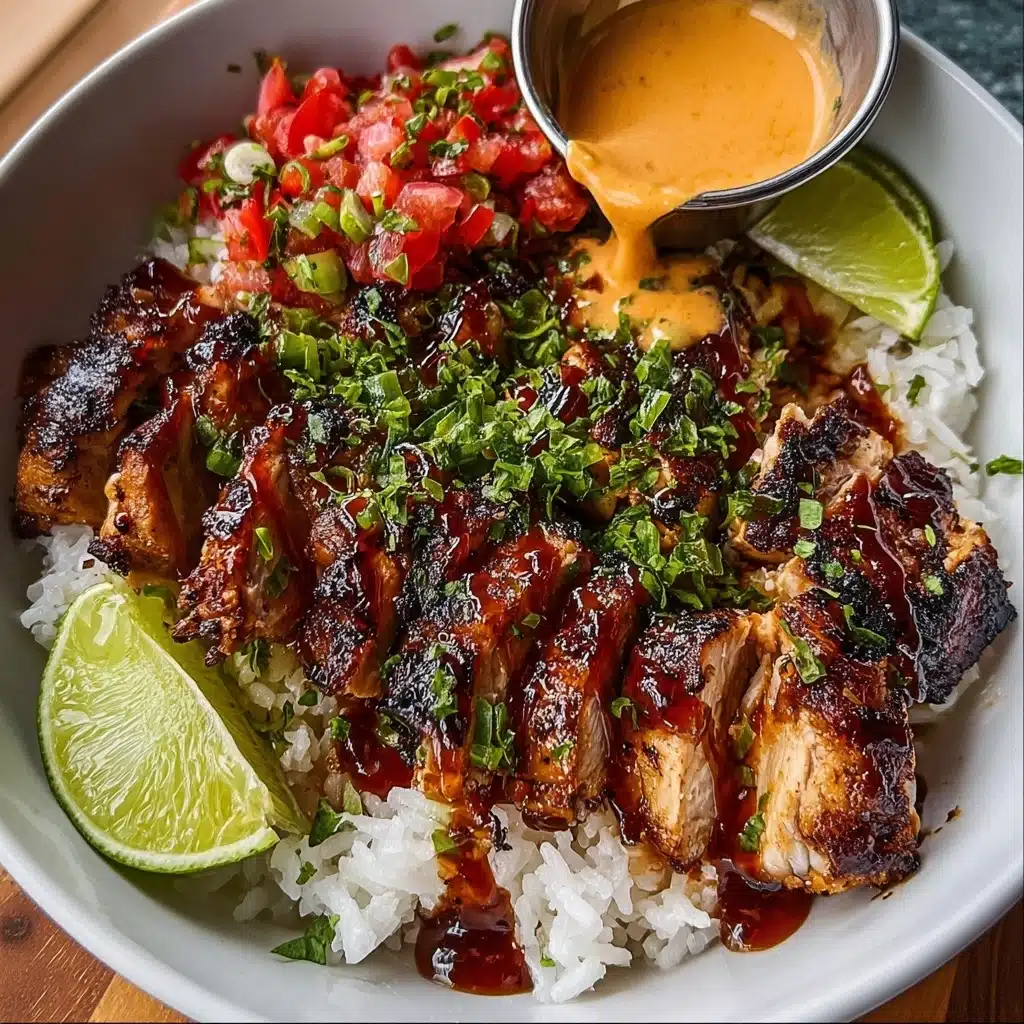 Sweet Chili Chicken Bowl with Coconut Lime Drizzle Recipe - Recipe Image