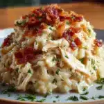 Dump-and-Bake Chicken Alfredo Rice Casserole Recipe