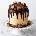 Chocolate Brownie Cake with Peanut Butter Frosting Recipe