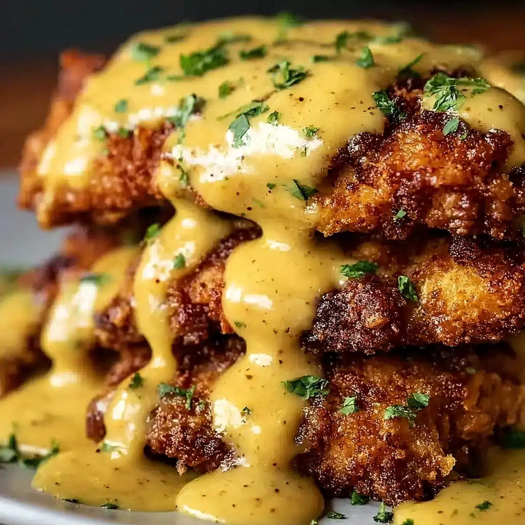 Pretzel Chicken with Mustard-Cheddar Sauce Recipe - Recipe Image