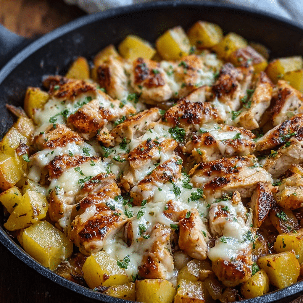 Garlic Parmesan Chicken and Potatoes Recipe - Recipe Image