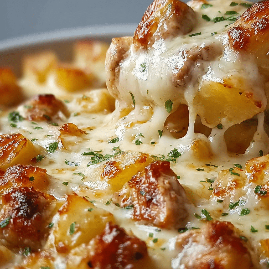 Garlic Parmesan Crockpot Chicken and Potatoes Recipe - Recipe Image