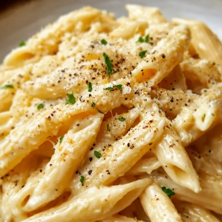 Creamy Garlic Penne Pasta Recipe