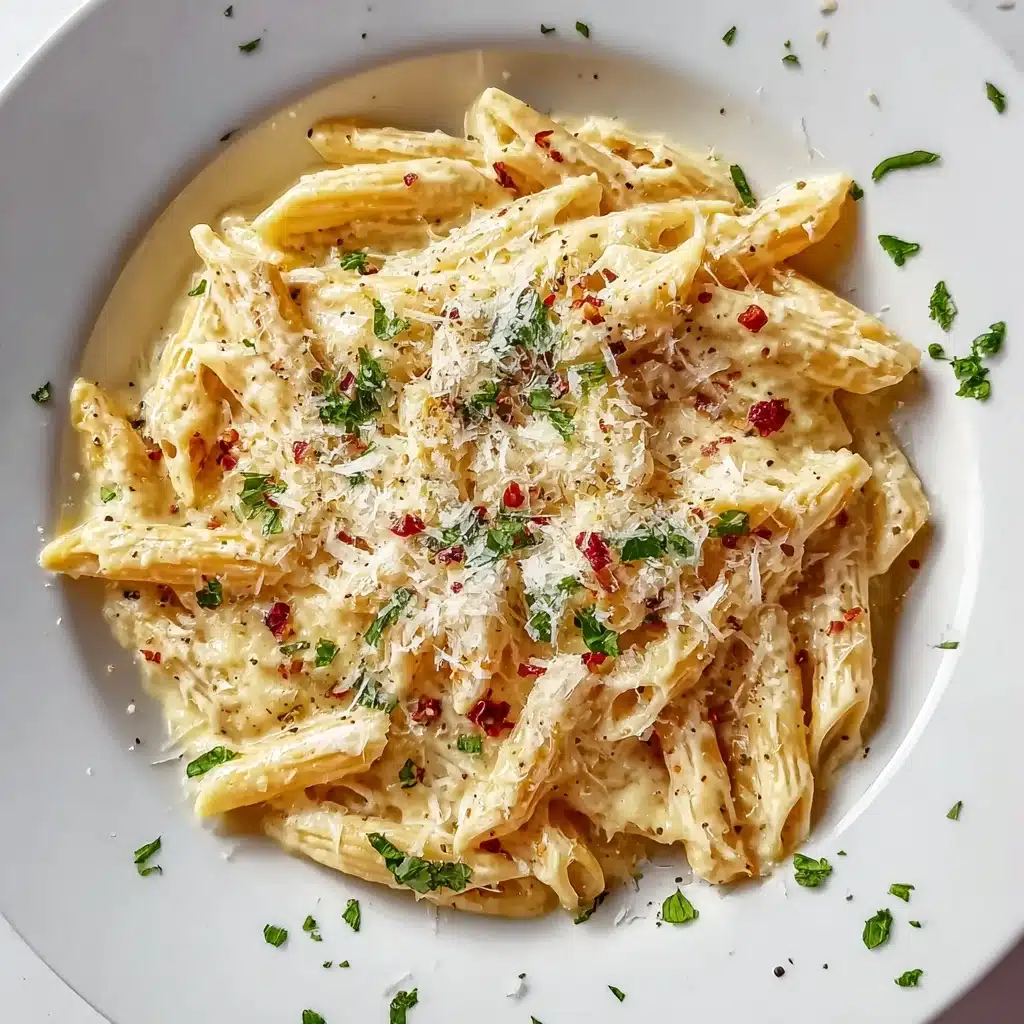 One Pot Creamy Garlic Pasta Recipe - Recipe Image