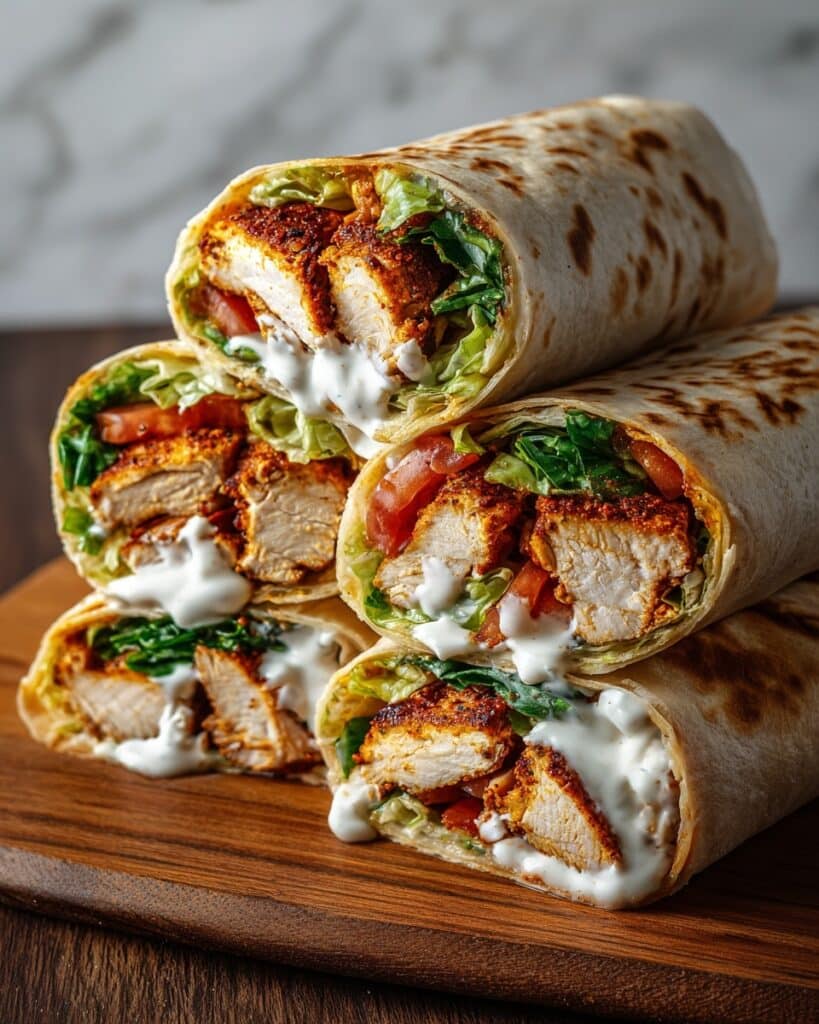 Crispy Air Fryer Chicken & Mozzarella Wraps Recipe