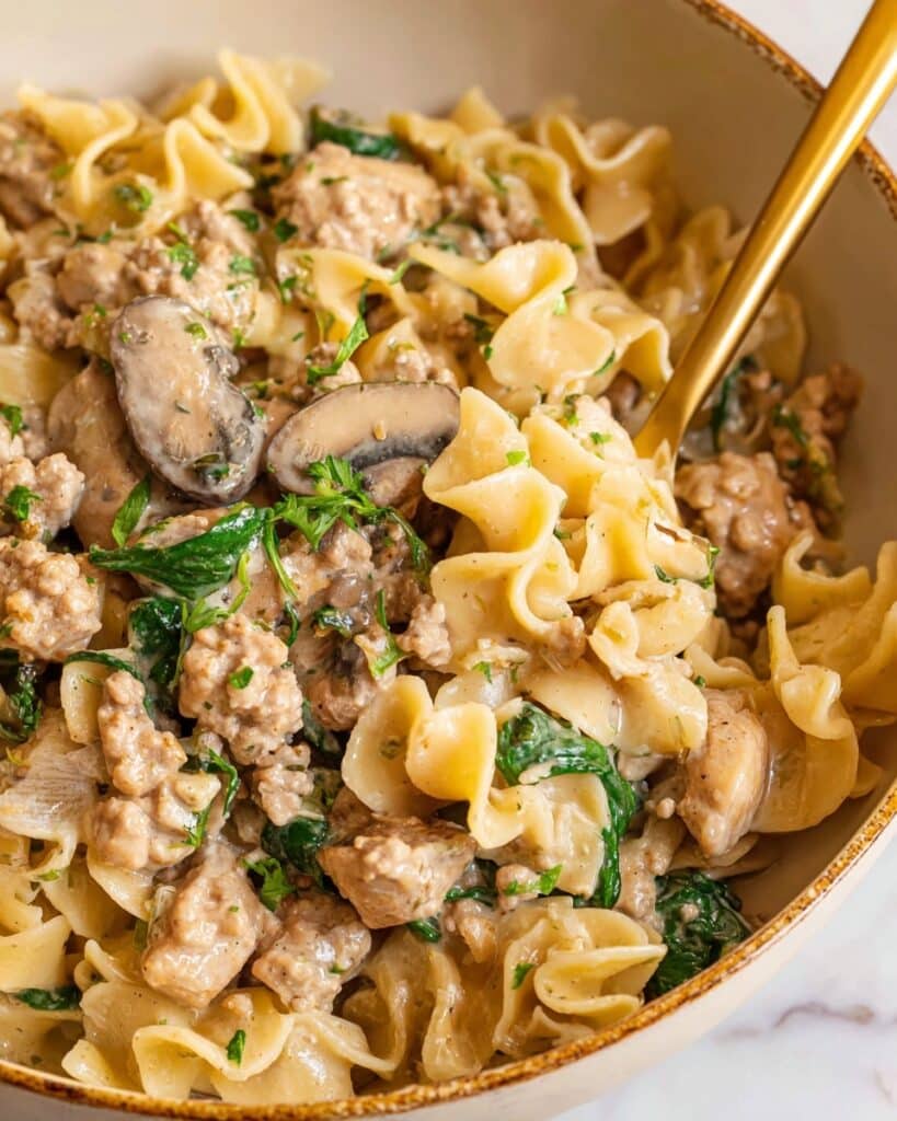 One-Pot Ground Turkey Stroganoff Recipe