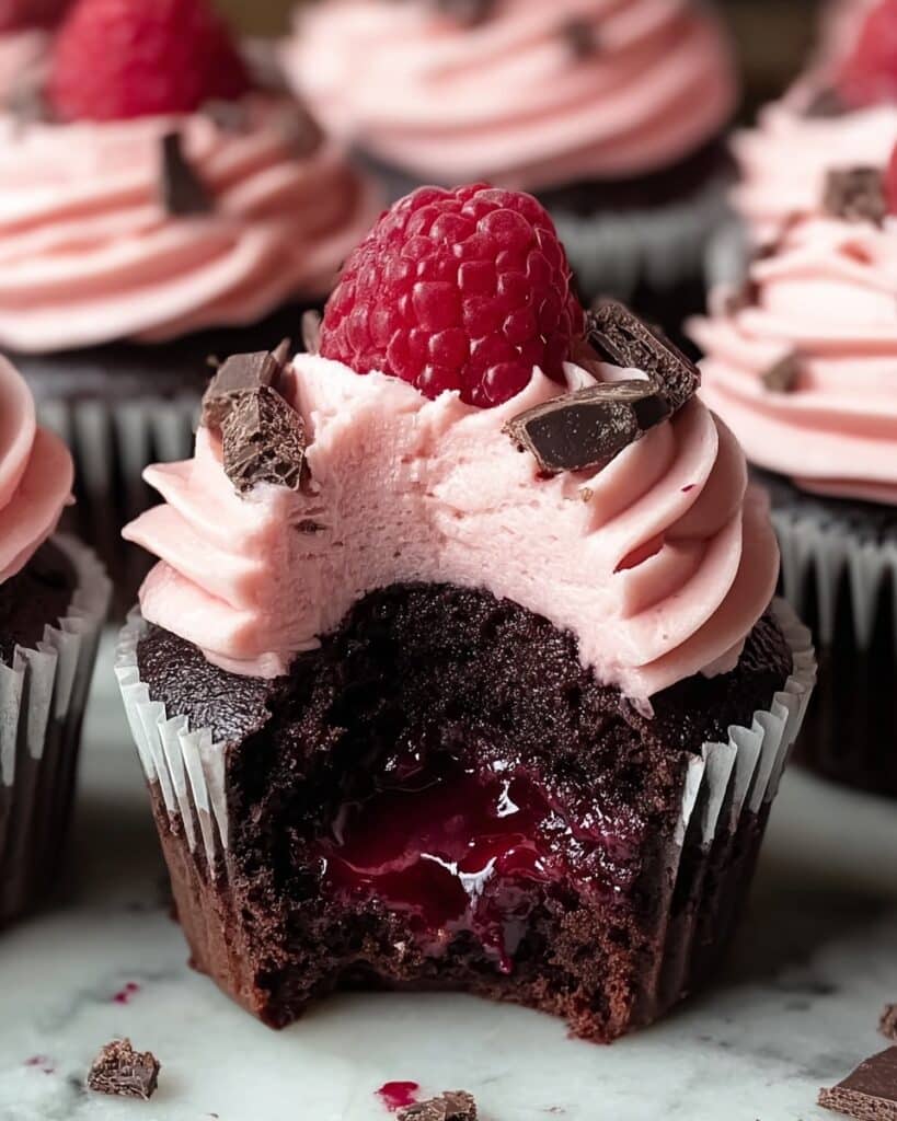 Decadent Raspberry Chocolate Lava Cupcakes Recipe