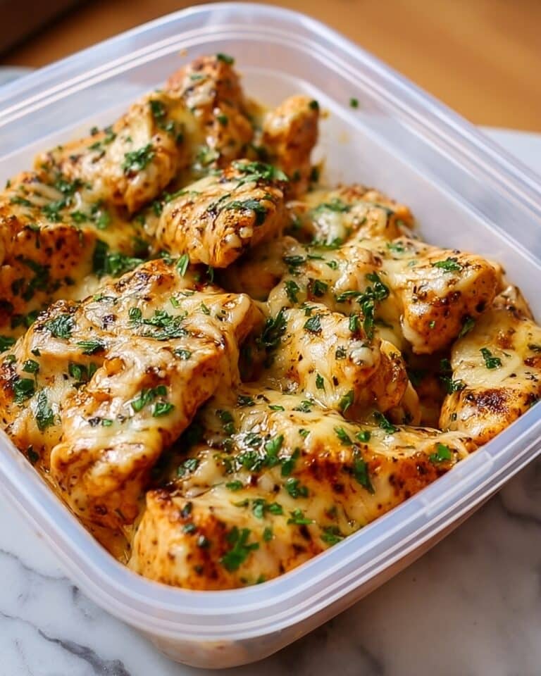High-Protein Creamy Garlic Cheesy Chicken & Potatoes Recipe