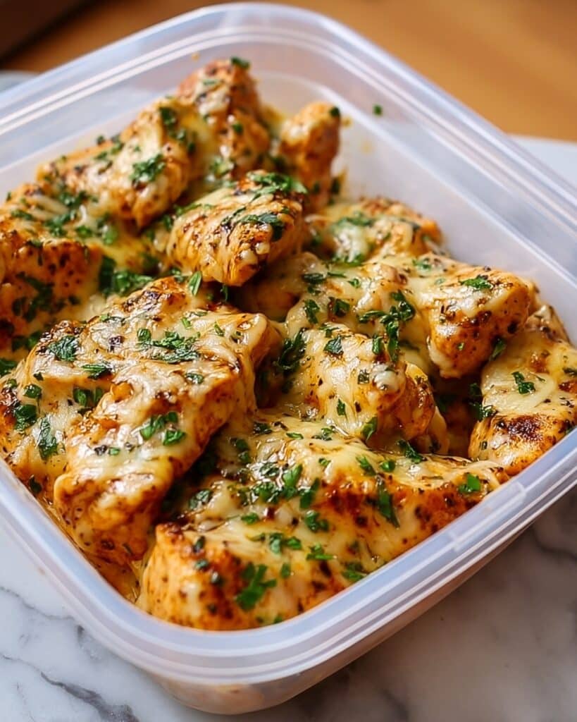High-Protein Creamy Garlic Cheesy Chicken & Potatoes Recipe