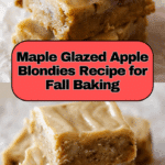 Maple Glazed Apple Blondies Recipe