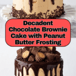 Chocolate Brownie Cake with Peanut Butter Frosting Recipe