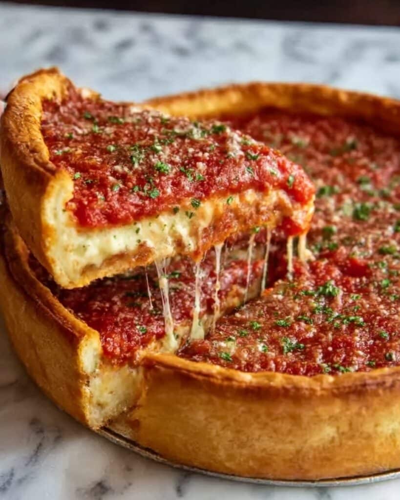 Chicago-Style Deep Dish Pizza Recipe