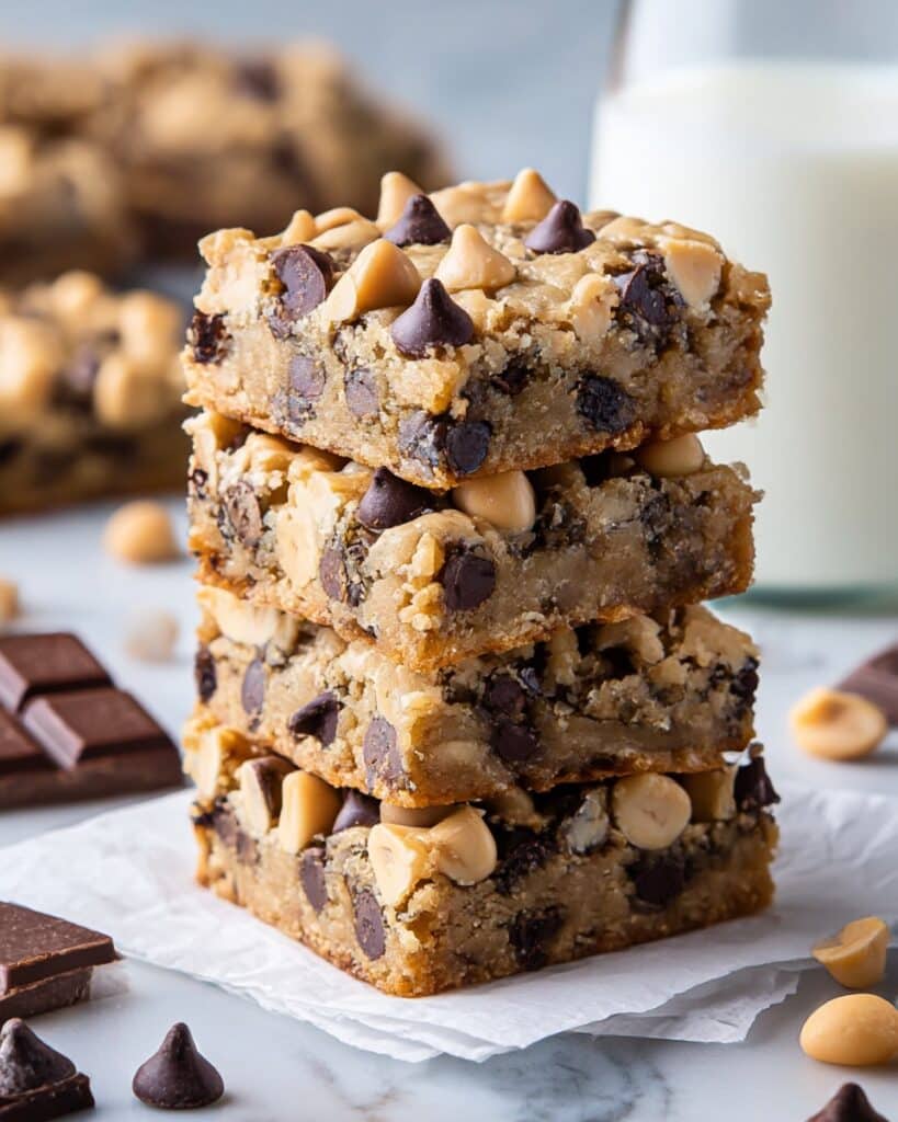 Chocolate Chip Peanut Butter Oatmeal Bars Recipe
