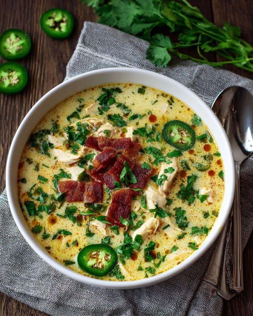 Spicy Jalapeño Popper Chicken Soup Recipe