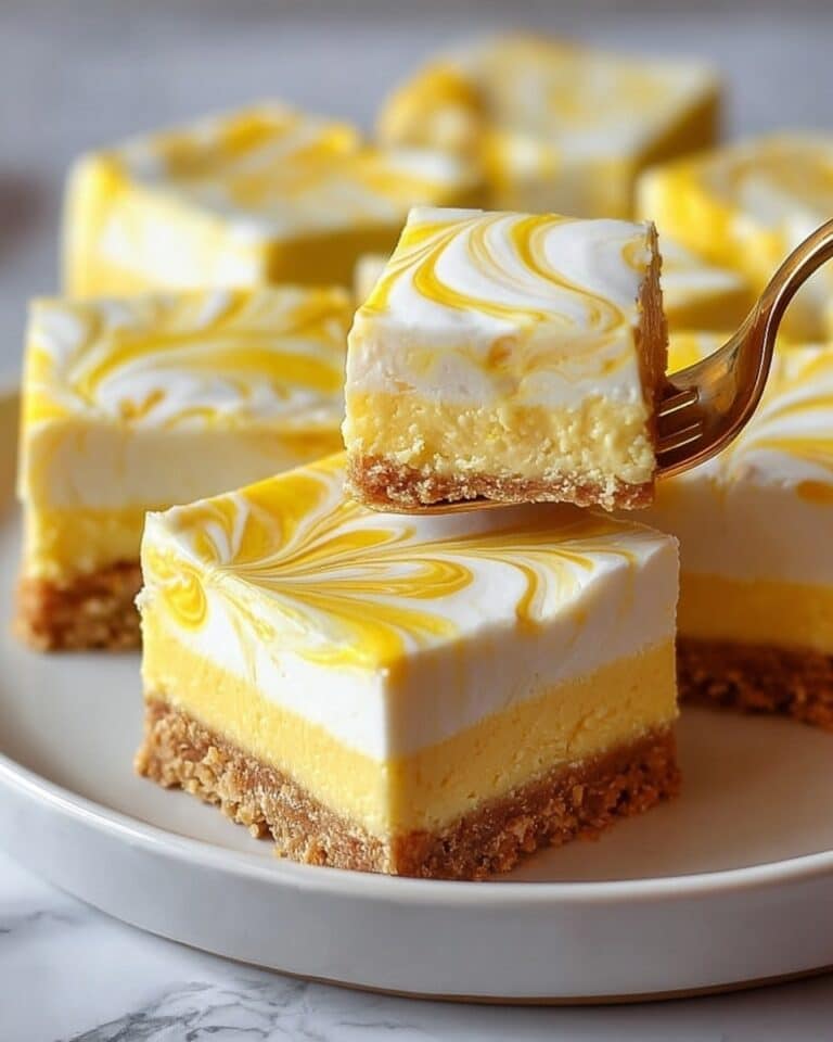 Best Lemon Marbled Cheesecake Bars Recipe