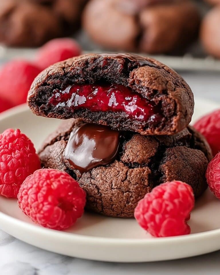 Raspberry Fudgy Chocolate Cookies Recipe