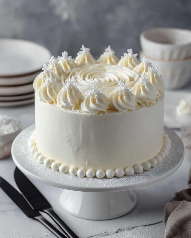 White Almond Wedding Cake Recipe