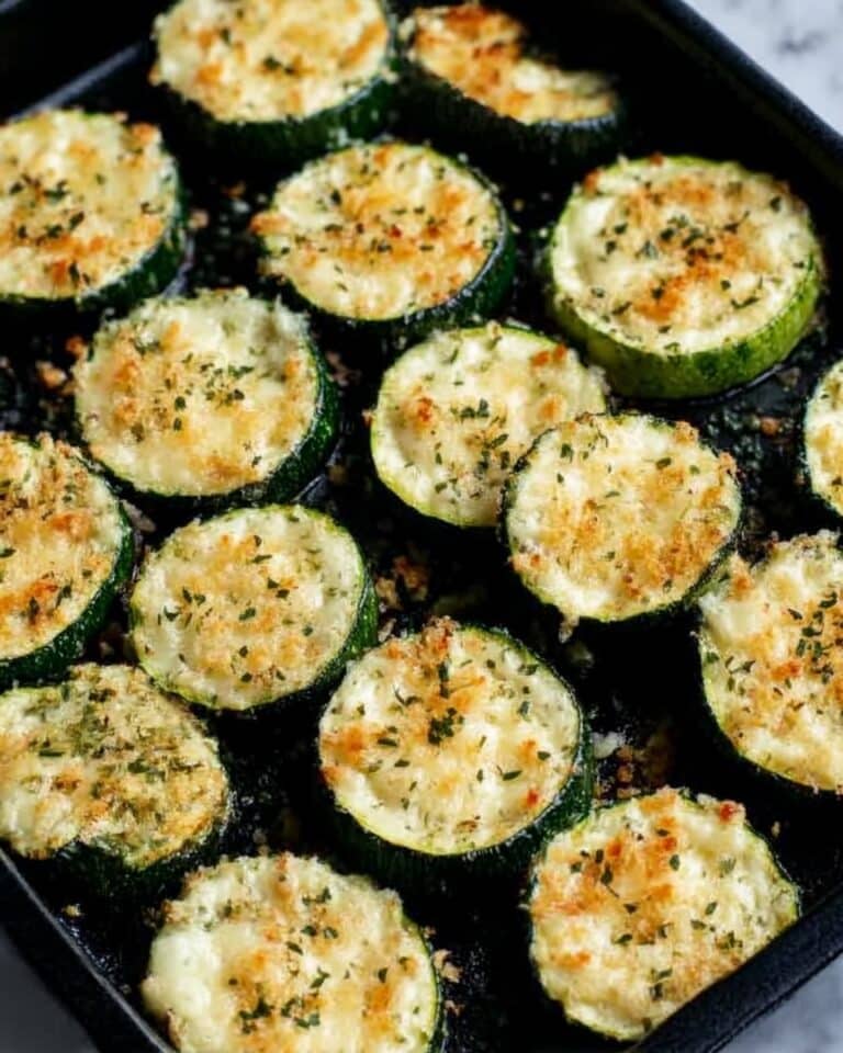 Air Fryer Parmesan Crusted Zucchini Slices Recipe
