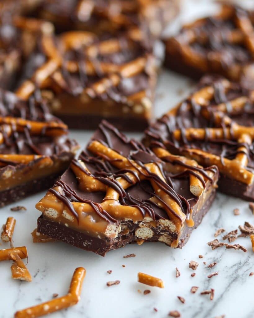 Salted Caramel Pretzel Bark Recipe