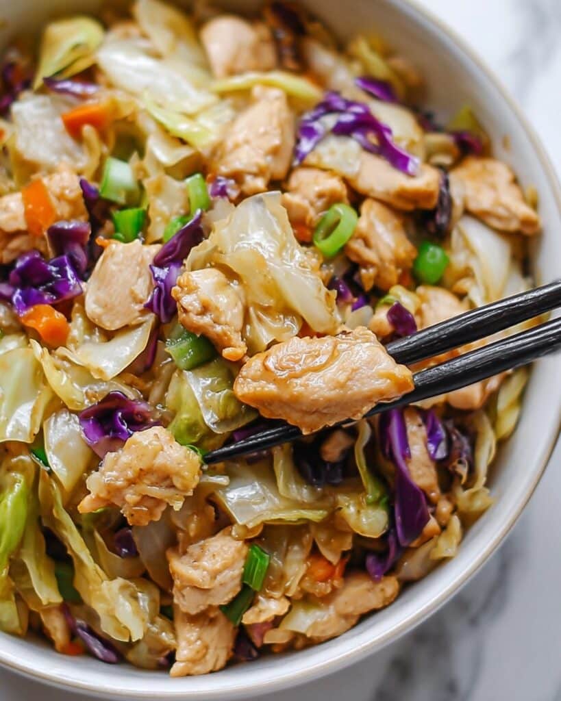 Egg Roll Bowls with Chicken and Cabbage Recipe