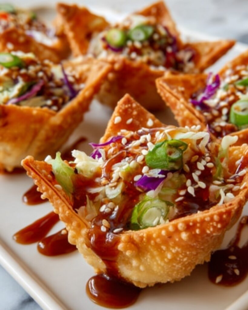 Crispy Chicken Wonton Tacos Recipe