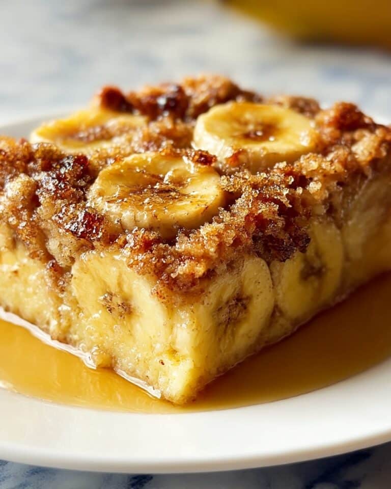 Overnight Baked Banana French Toast Casserole Recipe