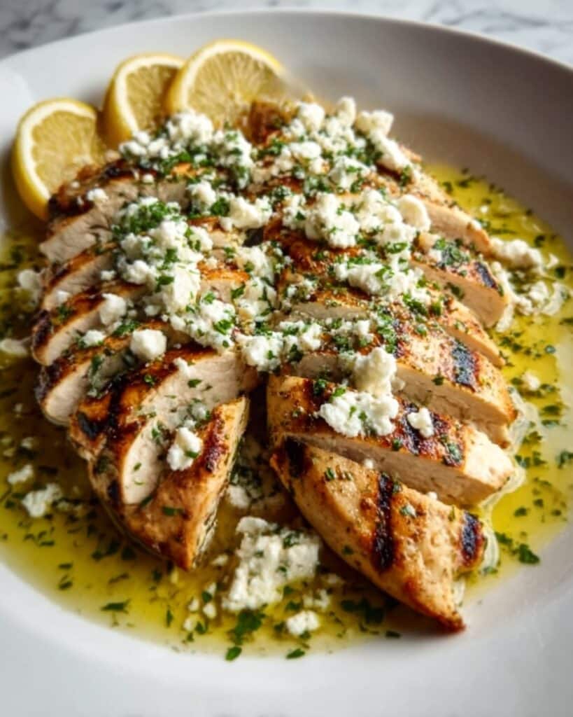 Greek Chicken with Lemon and Feta Recipe