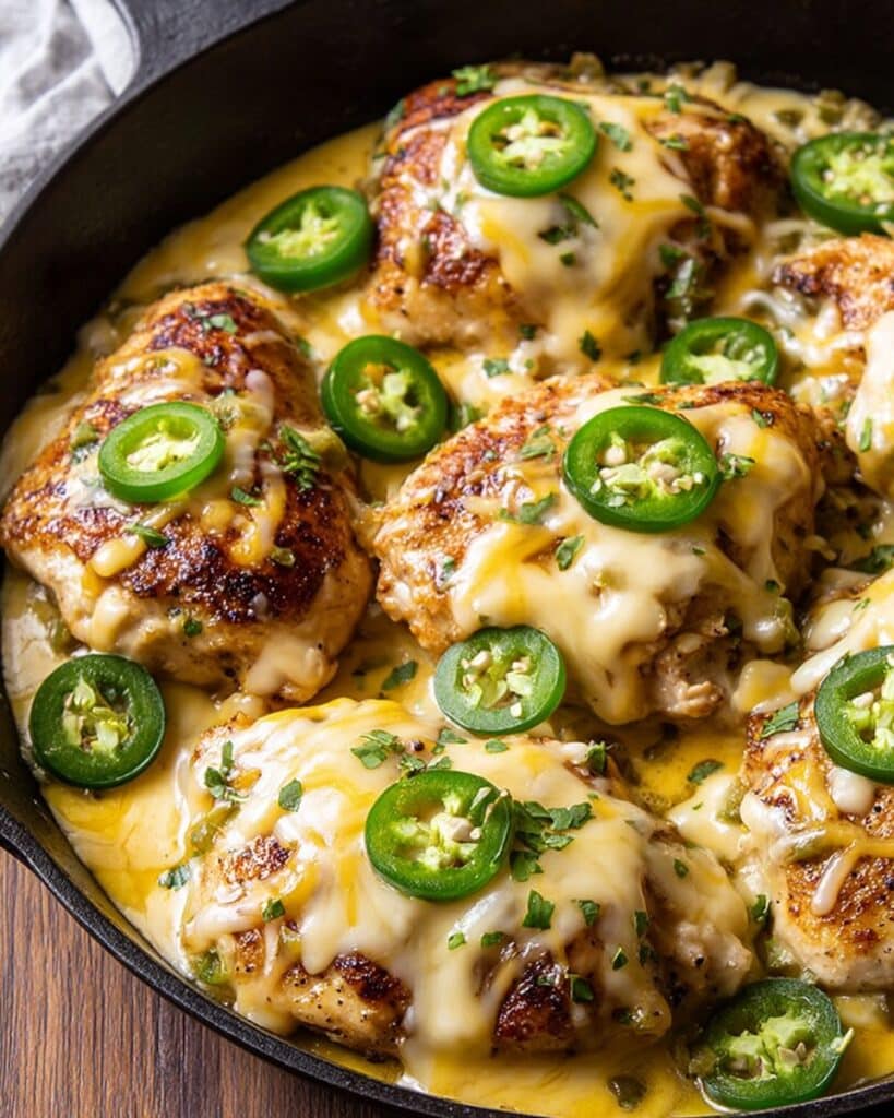 One Pan Cheesy Jalapeño Chicken Recipe