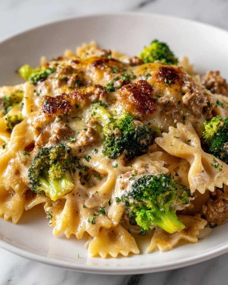 Cowboy Butter Lemon Bowtie Chicken with Broccoli Recipe