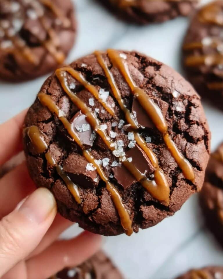 Double Chocolate Salted Caramel Cookies Recipe