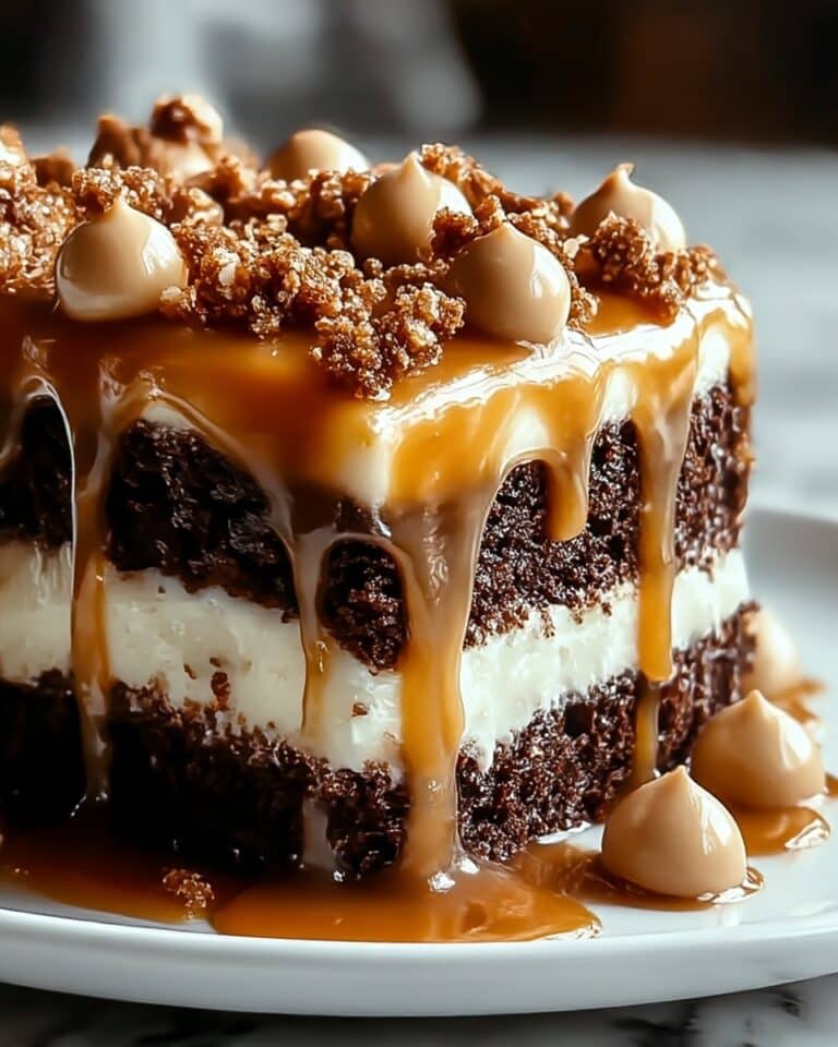 Decadent Caramel Toffee Crunch Cake Recipe