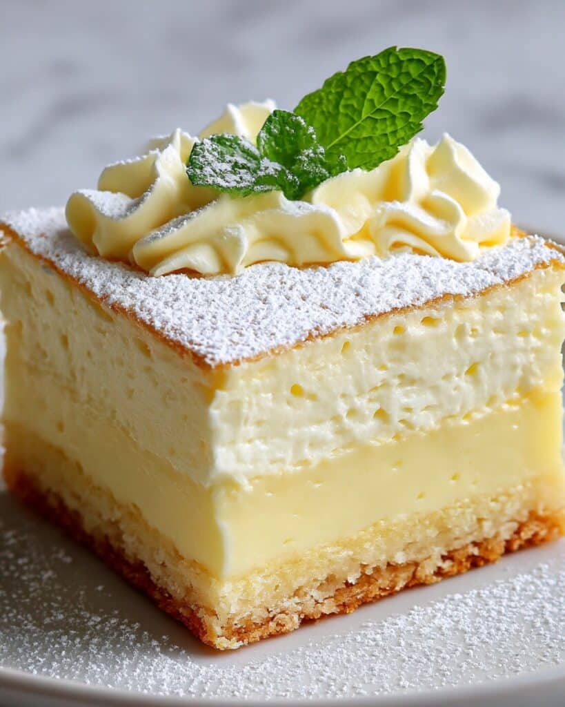 Vanilla Custard Cream Squares Recipe
