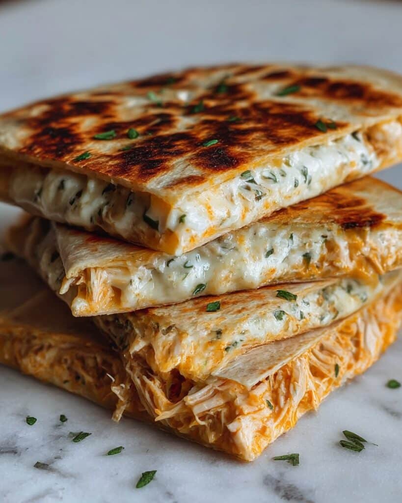 High Protein Chicken Ranch Quesadilla: Crispy, Creamy, Low Carb Recipe