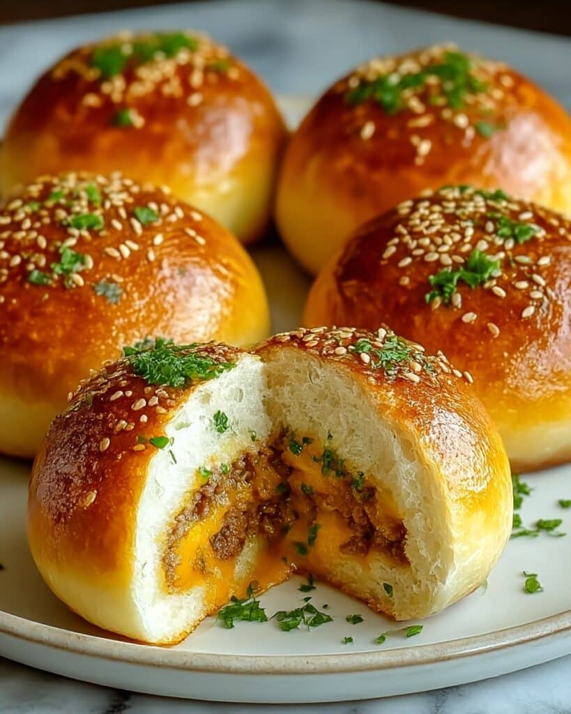 Irresistibly Cheesy Garlic Parmesan Cheeseburger Bombs Recipe