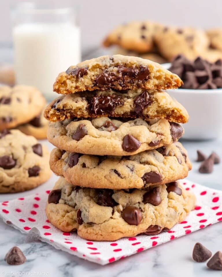 Ultra Thick Bakery Style Chocolate Chip Cookies Recipe