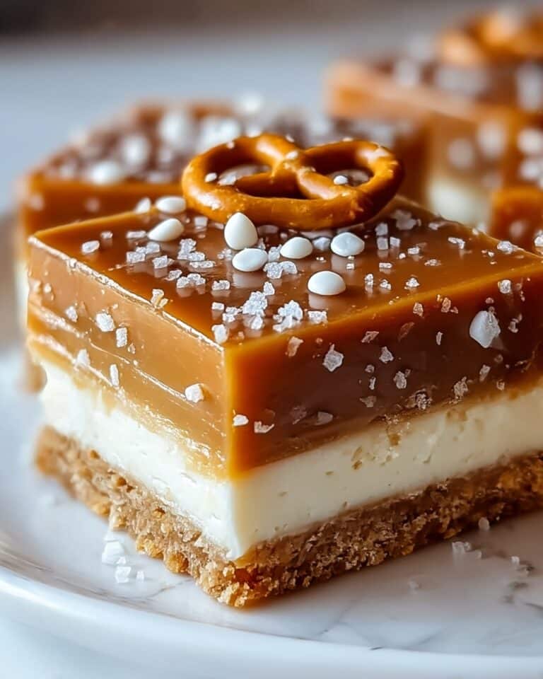 Quick No-Bake Salted Caramel Pretzel Bars Recipe