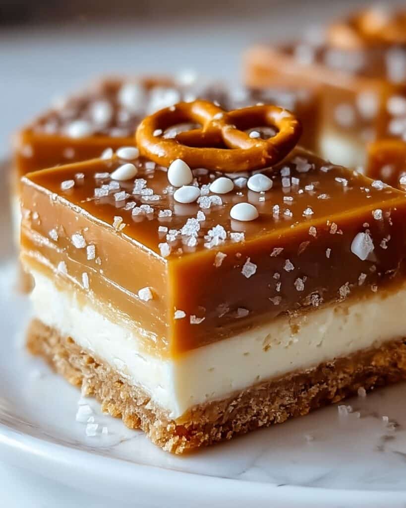 Quick No-Bake Salted Caramel Pretzel Bars Recipe