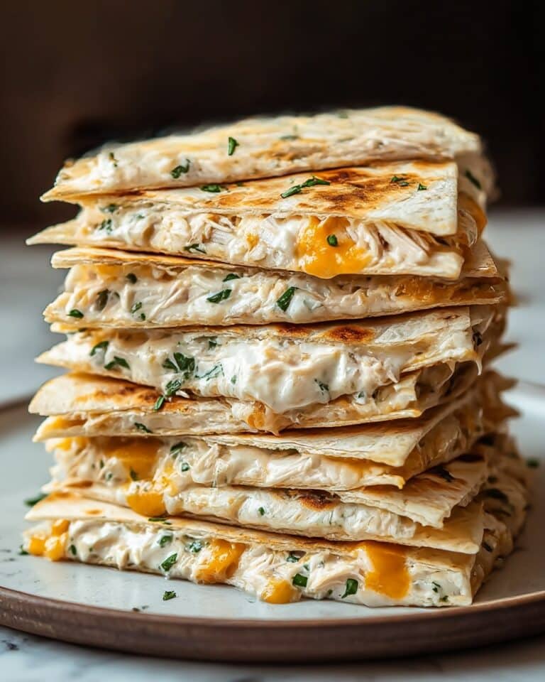 High-Protein Chicken Ranch Quesadilla Recipe