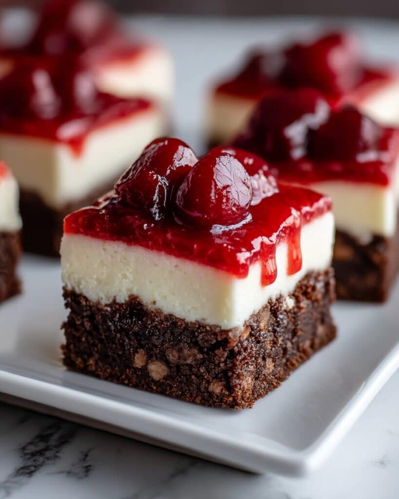 Cherry Cheesecake Brownie Bars Recipe