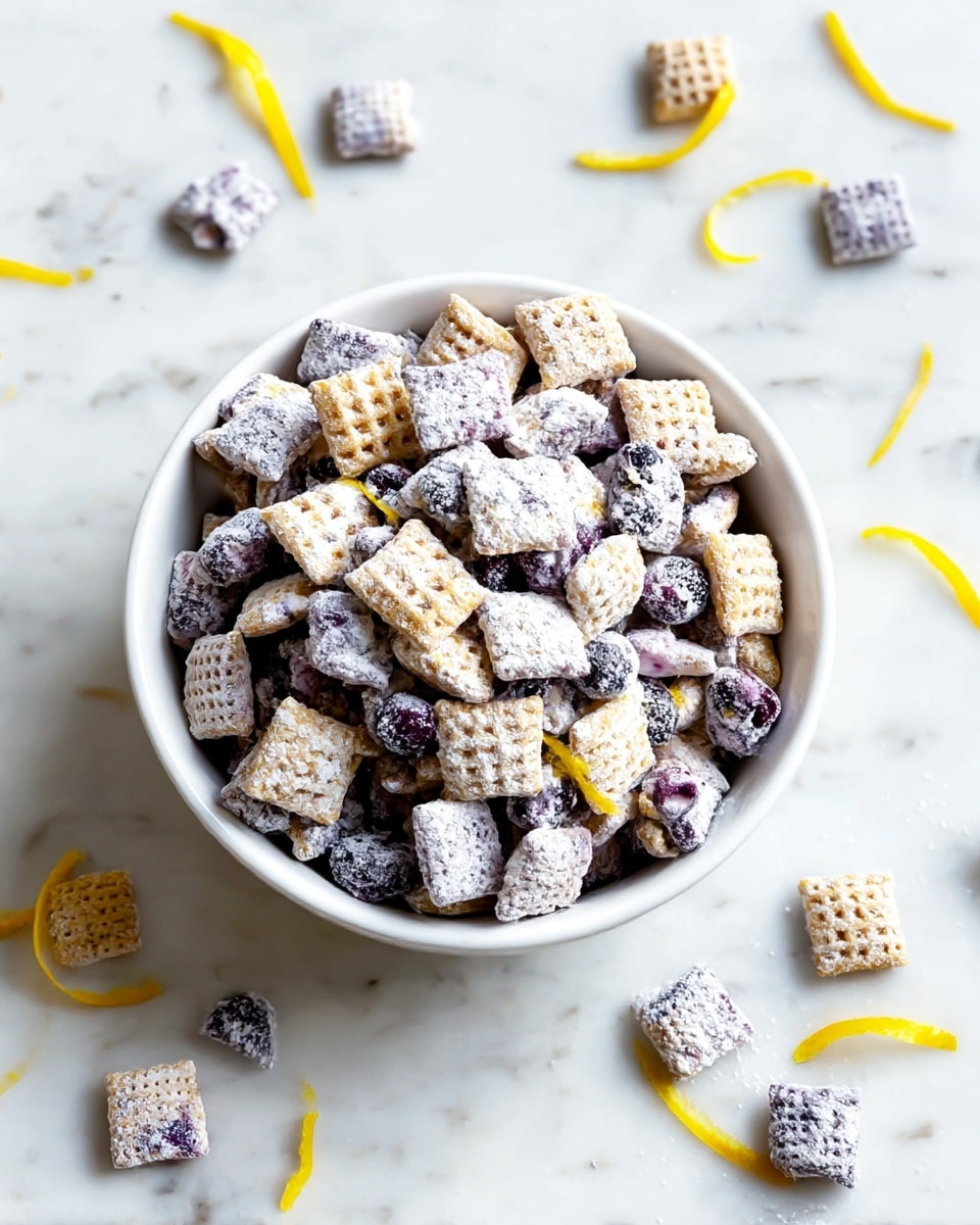 Blueberry Lemon Cheesecake Puppy Chow Recipe